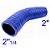 MANGUEIRA SILICONE 45° 2¼" X 2" AZUL (FL324AZ) FGL - Imagem 1