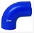 MANGOTE SILICONE CURVA 90° 2½" AZUL (HSIPSN03) SPA - Imagem 1