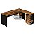 Mesa de Escritório em L com Tampo Extensor e Gaveteiro 02gv + Gavetão para Pasta - Imagem 1