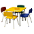 Conjunto Escolar Infantil Quadrado com 04 Cadeiras - Imagem 1