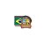 Pin, Chosen com bandeira do Brasil - Imagem 1