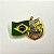 Pin bandeira do Brasil e logo  "Pathfinders in Mission" campori Jamaica - Imagem 1