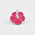 ARGANEL/PRENDEDOR DE LENÇO FLOR ROSA - Imagem 1