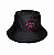 CHAPÉU BUCKET PRETO COM LOGO BORDO AVENTUREIRO - Imagem 1
