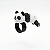 ARGANEL/PRENDEDOR DE LENÇO 3D ARTICULADO, PANDA. - Imagem 1