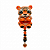 ARGANEL/PRENDEDOR DE LENÇO, 3D TIGRE ARTICULADO - Imagem 1