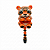 ARGANEL/PRENDEDOR DE LENÇO, 3D TIGRE ARTICULADO - Imagem 1