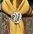 Arganéu/Prendedor de lenço, cabeça de leão colorido - Imagem 1