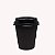 Copo de Papel Bio Preto Café 200ml C/ Tampa - Imagem 1