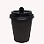 Copos de Papel Biodegradável Preto para Café 270ml Tampa C/ Stopper (50 Uni) - Imagem 1