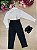 Conjunto Social Miss Cherry Henrique Bege Calça Preta - Imagem 1