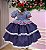 Vestido Junino Mimadine Luxo Stefanny Azul Marinho - Imagem 5