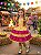 Vestido Junino Banana Club Luxo Coração Junino Amarelo - Imagem 1
