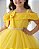 Vestido Banana Club Longo Doce Elegancia Amarelo - Imagem 3