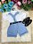 Conjunto Miss Cherry Meninos Social Shorts Ravi Azul Claro - Imagem 1