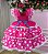 Vestido Bella Child Junino Quermesse do Coração Pink - Imagem 8