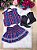 Conjunto Junino Miss Cherry Melissa Xadrez Azul Marinho - Imagem 1