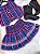Conjunto Junino Miss Cherry Melissa Xadrez Azul Marinho - Imagem 5