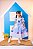 Vestido Junino Tematico Luxo Lilo Stitch Azul Bebe - Imagem 4