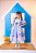 Vestido Junino Tematico Luxo Lilo Stitch Azul Bebe - Imagem 1