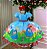 Vestido Infantil Temáticos da Gigi Galinha Pintadinha Azul Modelo 2 - Imagem 3