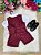 Conjunto Social Miss Cherry Leandro Colete Marsala - Imagem 1