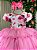 Vestido Menina Bonita Gisele Peito Florido Rosa Chiclete - Imagem 3