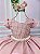 Vestido Ysa Kids Rose Peito Perolas - Imagem 11