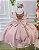 Vestido Ysa Kids Rose Peito Perolas - Imagem 12