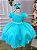 Vestido Ysa Kids Azul Tiffany Peito Perolas - Imagem 1