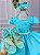 Vestido Ysa Kids Azul Tiffany Peito Perolas - Imagem 4