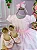 Vestido Ysa Kids Rosa Bebe Peito Perolas - Imagem 6