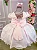 Vestido Ysa Kids Rosa Bebe Peito Perolas - Imagem 1