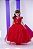 Vestido Vila Lele Longo Jardim Encantado Borboletas Vermelho - Imagem 3