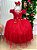 Vestido Vila Lele Longo Jardim Encantado Borboletas Vermelho - Imagem 7