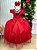 Vestido Vila Lele Longo Jardim Encantado Borboletas Vermelho - Imagem 6