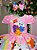 Vestido Tematico Mimadine Bolofofo Rosa Bebe - Imagem 3