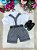 Conjunto Miss Cherry Meninos Social Shorts Ravi Cinza Grafite - Imagem 4