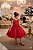 Vestido Juvenil Vila Lele Regata Flores Vermelho - Imagem 3