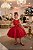 Vestido Juvenil Vila Lele Regata Flores Vermelho - Imagem 1