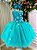 Vestido Juvenil Vila Lele Regata Flores Verde Tiffany - Imagem 5