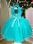 Vestido Juvenil Vila Lele Regata Flores Verde Tiffany - Imagem 9