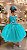 Vestido Juvenil Vila Lele Regata Flores Verde Tiffany - Imagem 3