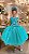 Vestido Juvenil Vila Lele Regata Flores Verde Tiffany - Imagem 1