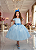 Vestido Juvenil Vila Lele Luiza Azul Bebe - Imagem 7