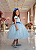 Vestido Juvenil Vila Lele Luiza Azul Bebe - Imagem 5