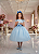 Vestido Juvenil Vila Lele Luiza Azul Bebe - Imagem 1