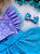 Romper/Vestido Princesa Sereia - Fundo do Mar Lilas e Tiffany - Imagem 6