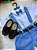 Conjunto Miss Cherry Meninos Social Shorts Ravi Azul Serenity - Imagem 4