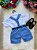 Conjunto Miss Cherry Meninos Social Shorts Ravi Azul Serenity - Imagem 1